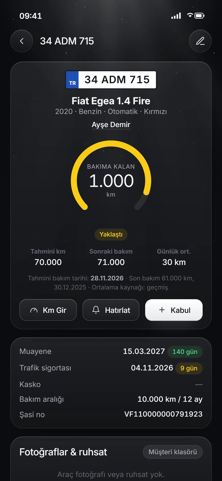 Araç kartı